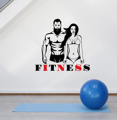 amazinghubsolution 60 cm a...fittnessforcouplewall sticker Self Adhesive Sticker(Pack of 1)