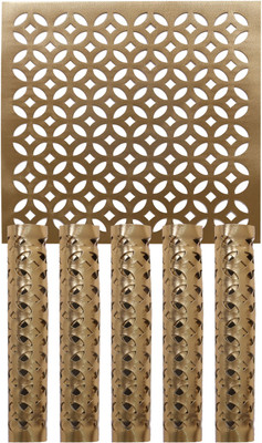 KUBER INDUSTRIES Square Pack of 6 Table Placemat(Gold, PVC)