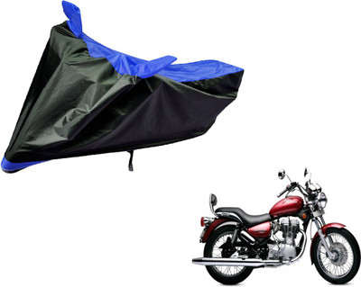 Auto Hub Two Wheeler Cover for Royal Enfield(Twin spark, Black, Blue)
