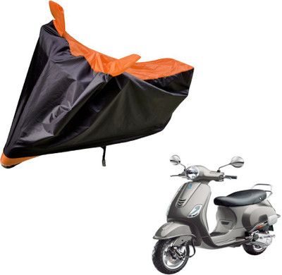 Amanzo Two Wheeler Cover for Piaggio(Vespa VXL, Black, Orange)