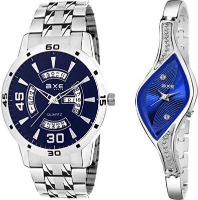 AXE Style specially Design 2 C025 Blue Watches For Beautiful Couple Analog Watch - For Men & Women