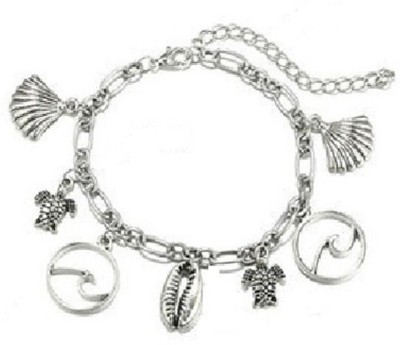 Oomph Antique Silver Bohemian Charm Metal, Alloy, Metal Anklet