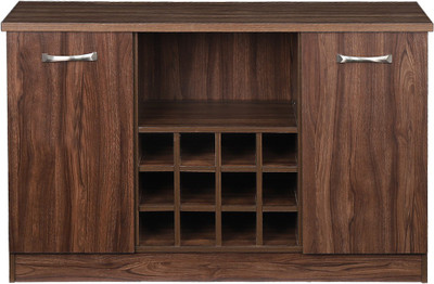 WOODNESS Engineered Wood Bar Cabinet (Finish Color - Brown Knock Down)