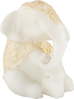 Sitara Crafts Exclusive handcrafted Lord Ganesha shape Candle, Pure Wax Candle(Gold, White, Pack of 1)