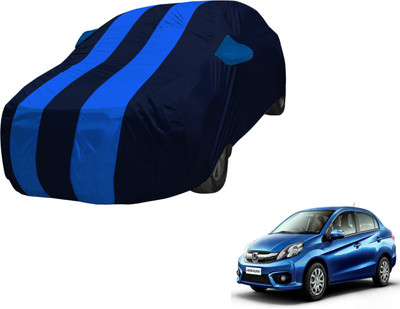 Auto Hub Car Cover For Honda Amaze (With Mirror Pockets)(Blue, Blue)