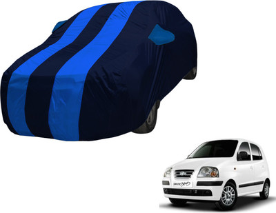 Amanzo Car Cover For Hyundai Santro Xing (With Mirror Pockets)(Blue, Blue)