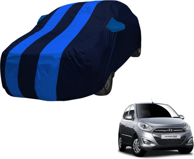 Auto Hub Car Cover For Hyundai i10 (With Mirror Pockets)(Blue, Blue)