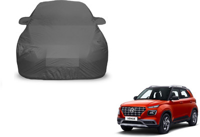Auto Hub Car Cover For Hyundai Venue (With Mirror Pockets)(Grey)