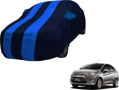 Auto Hub Car Cover For Ford Fiesta (With Mirror Pockets)(Blue, Blue)