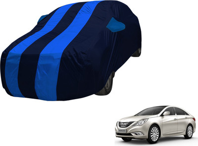 Auto Hub Car Cover For Hyundai Sonata Embera (With Mirror Pockets)(Blue, Blue)