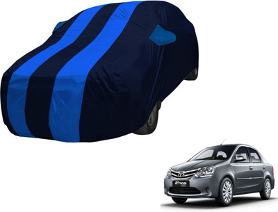 Auto Hub Car Cover For Toyota Etios (With Mirror Pockets)(Blue, Blue)