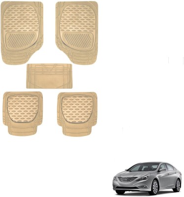 AuTO ADDiCT Rubber, PVC Standard Mat For  Hyundai Sonata(Beige)