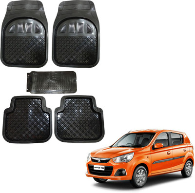 Oshotto Rubber Standard Mat For  Maruti Suzuki Alto K10(Black)