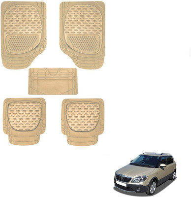 AuTO ADDiCT Rubber, PVC Standard Mat For  Skoda Fabia(Beige)