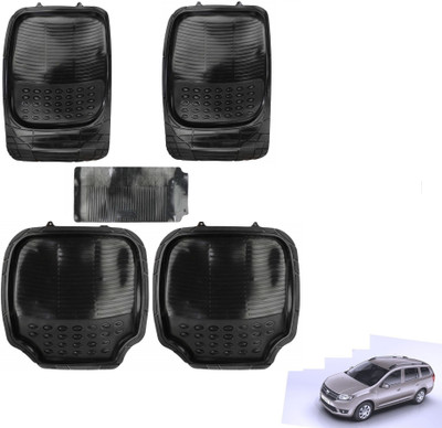AuTO ADDiCT Rubber, PVC Standard Mat For  Mahindra Logan(Black)