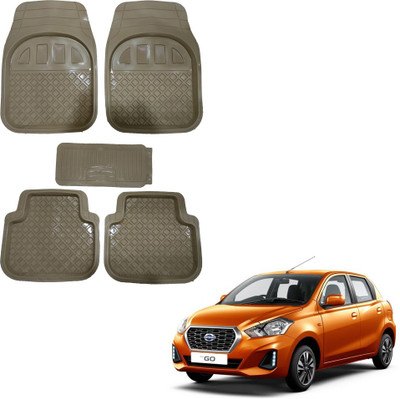 Oshotto Rubber Standard Mat For  Datsun Redi GO, Go(Beige)