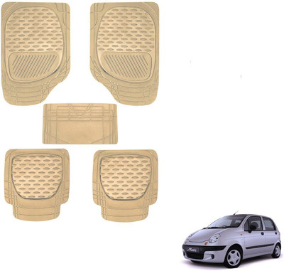 AuTO ADDiCT Rubber, PVC Standard Mat For  Chevrolet Matiz(Beige)