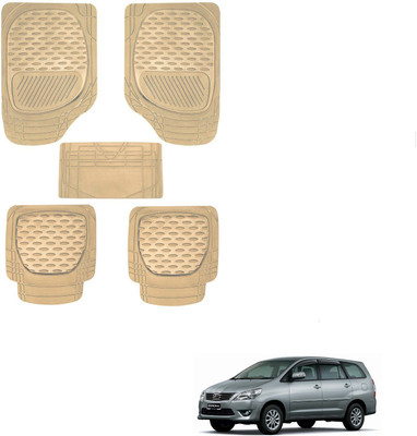 AuTO ADDiCT Rubber, PVC Standard Mat For  Toyota Innova(Beige)