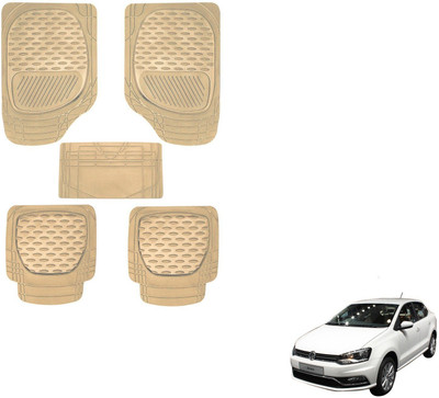 AuTO ADDiCT Rubber, PVC Standard Mat For  Volkswagen Ameo(Beige)