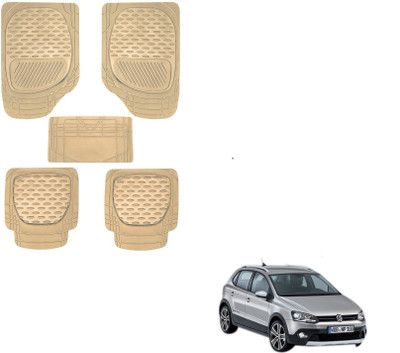 AuTO ADDiCT Rubber, PVC Standard Mat For  Volkswagen Polo Cross(Beige)
