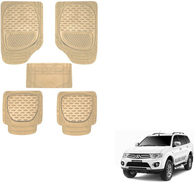 AuTO ADDiCT Rubber, PVC Standard Mat For  Mitsubishi Pajero Sport(Beige)
