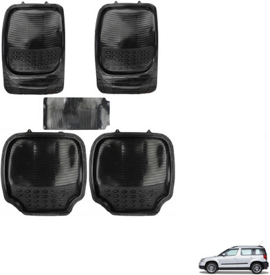 AuTO ADDiCT Rubber, PVC Standard Mat For  Skoda Yeti(Black)