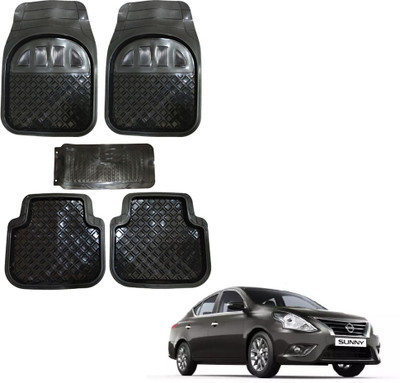 Oshotto Rubber Standard Mat For  Nissan Sunny(Black)