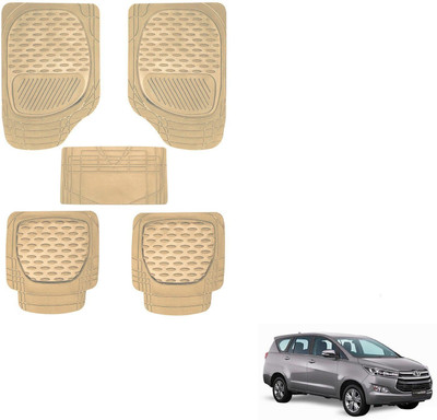 AuTO ADDiCT Rubber, PVC Standard Mat For  Toyota Innova Crysta(Beige)