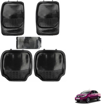 AuTO ADDiCT Rubber, PVC Standard Mat For  Tata Manza(Black)