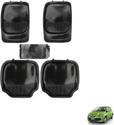 AuTO ADDiCT Rubber, PVC Standard Mat For  Honda Brio(Black)