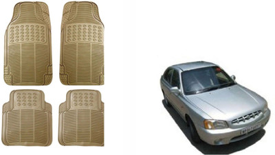 Auto Oprema Rubber Standard Mat For  Hyundai Accent Viva(Beige)