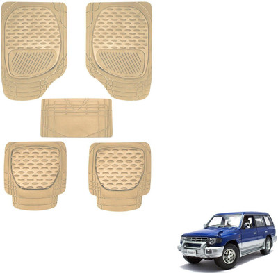 AuTO ADDiCT Rubber, PVC Standard Mat For  Mitsubishi Pajero(Beige)