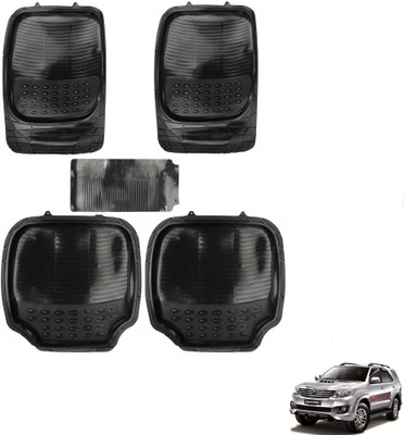 AuTO ADDiCT Rubber, PVC Standard Mat For  Toyota Fortuner(Black)