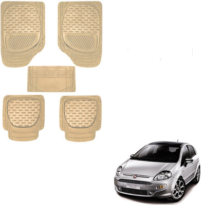 AuTO ADDiCT Rubber, PVC Standard Mat For  Fiat Punto Evo(Beige)