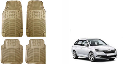 Auto Oprema Rubber Standard Mat For  Skoda Fabia(Beige)