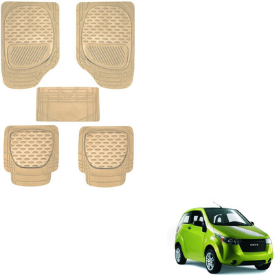 AuTO ADDiCT Rubber, PVC Standard Mat For  Mahindra Reva(Beige)