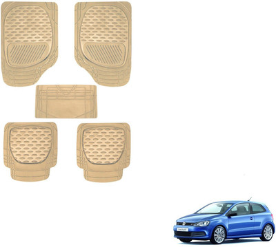 AuTO ADDiCT Rubber, PVC Standard Mat For  Volkswagen Polo GT(Beige)