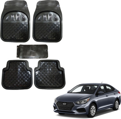 Oshotto Rubber Standard Mat For  Hyundai Accent(Black)