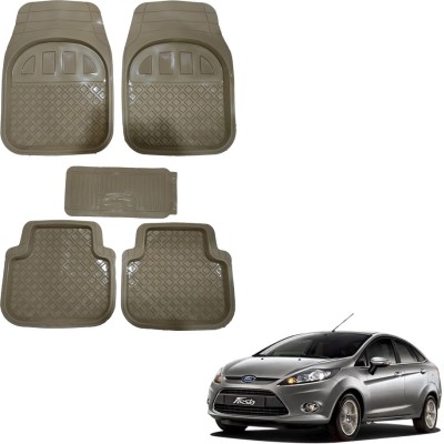 Oshotto Rubber Standard Mat For  Ford Fiesta(Beige)