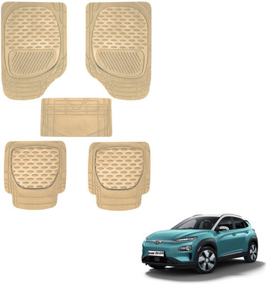 AuTO ADDiCT Rubber, PVC Standard Mat For  Hyundai Universal For Car(Beige)