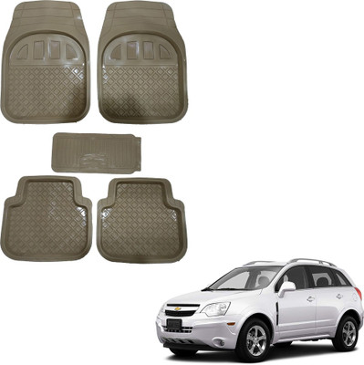 Oshotto Rubber Standard Mat For  Chevrolet Captiva(Beige)