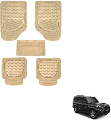 AuTO ADDiCT Rubber, PVC Standard Mat For  Mahindra New Scorpio(Beige)