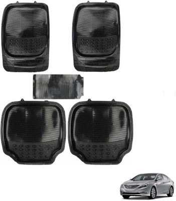 AuTO ADDiCT Rubber, PVC Standard Mat For  Hyundai Sonata(Black)