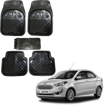 Oshotto Rubber Standard Mat For  Ford Aspire(Black)