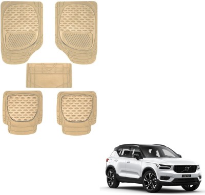 AuTO ADDiCT Rubber, PVC Standard Mat For  Volvo Universal For Car(Beige)