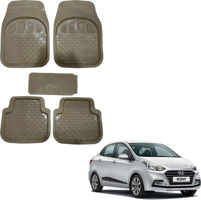 Oshotto Rubber Standard Mat For  Hyundai Xcent(Beige)