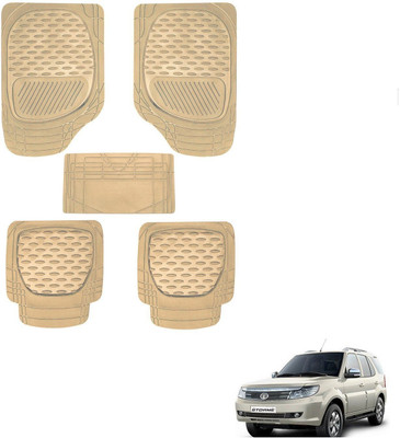 AuTO ADDiCT Rubber, PVC Standard Mat For  Tata Safari Storme(Beige)