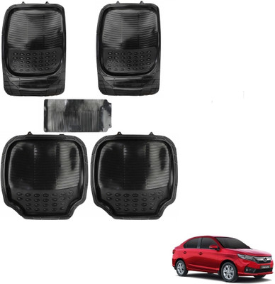 AuTO ADDiCT Rubber, PVC Standard Mat For  Honda Amaze(Black)