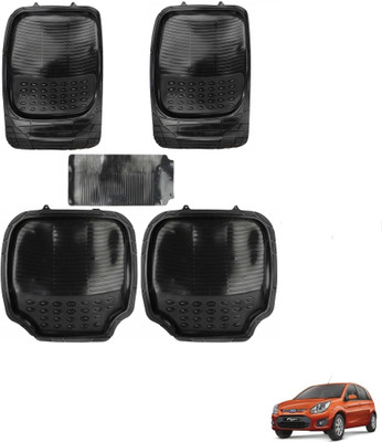 AuTO ADDiCT Rubber, PVC Standard Mat For  Ford Figo(Black)