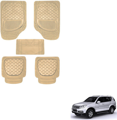 AuTO ADDiCT Rubber, PVC Standard Mat For  Mahindra Rexton(Beige)